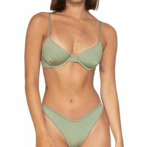 NEW MONTCE added coverage lulu bikini bottom in sage green rib